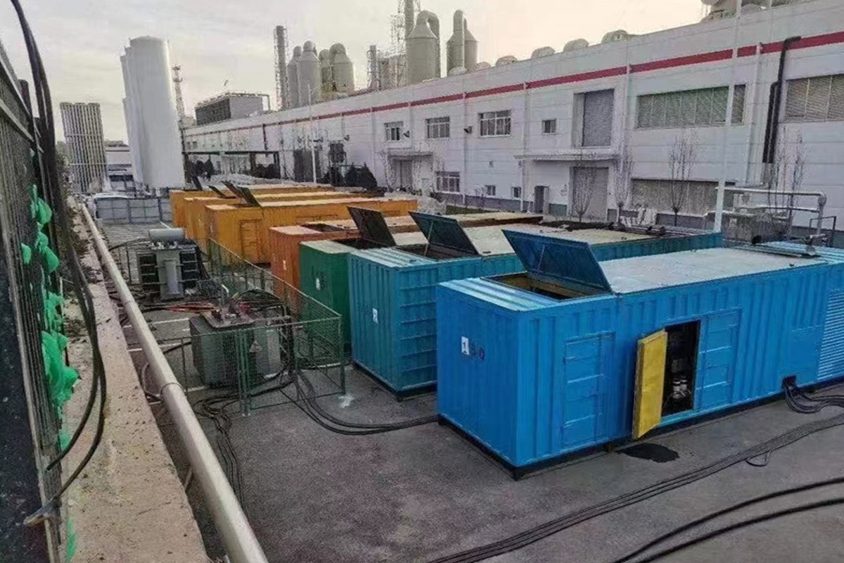 广陵发电机租赁施工现场