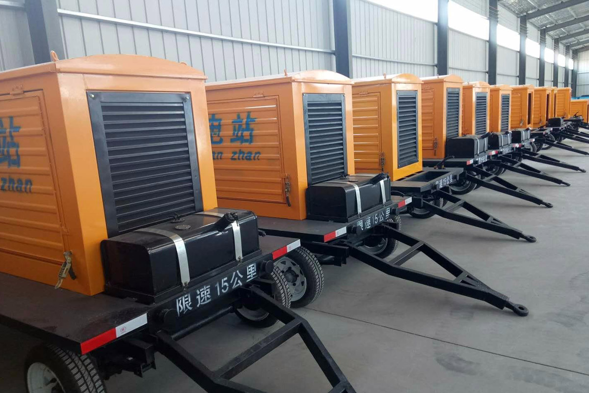 广陵发电机租赁施工现场